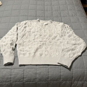 Chelsea & Theodore Soft Knit Sweater in Light Gray